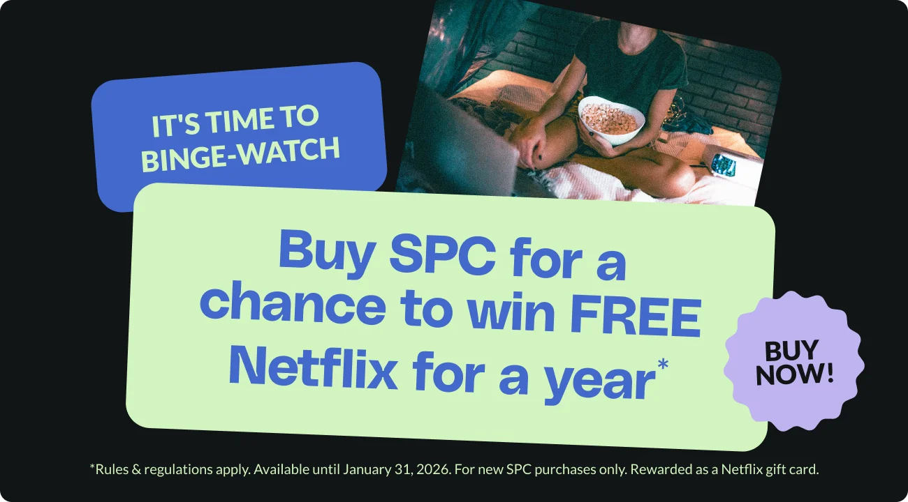 buy SPC for a chance to win free netflix for a year