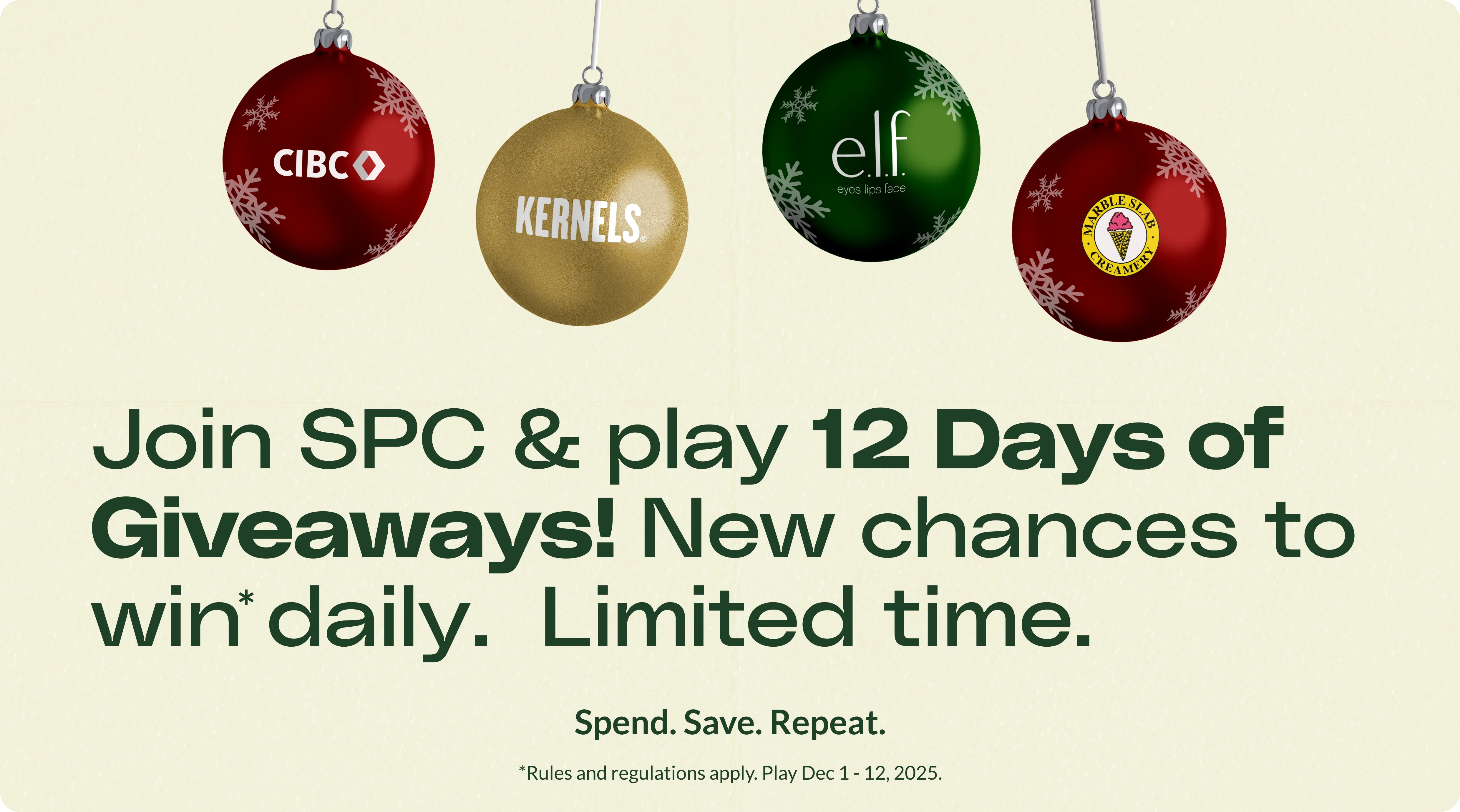 Join spc & play 12 days of giveaways 