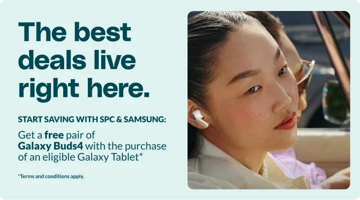 Get a free pair of Galaxy Buds 4 with the purchase of eligible galaxy tablet.*